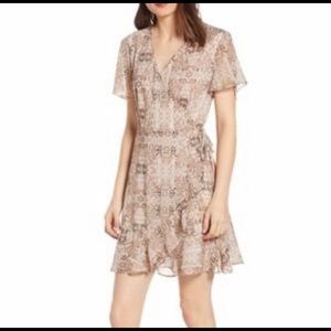 Snake Print Wrap Dress